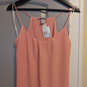 H&M Flowy Double Layer Bubblegum Pink Cami Sz 2